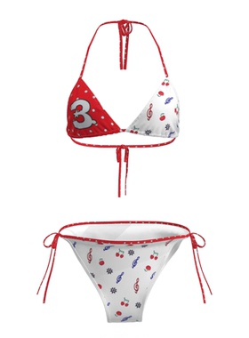 2025新款性感比基尼泳衣小胸聚拢显大分体泳装泳装内衣套装带胸垫