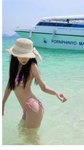 日系新可爱少女甜美粉色小胸聚拢挂脖显瘦罩衫 三件套比基尼泳衣女