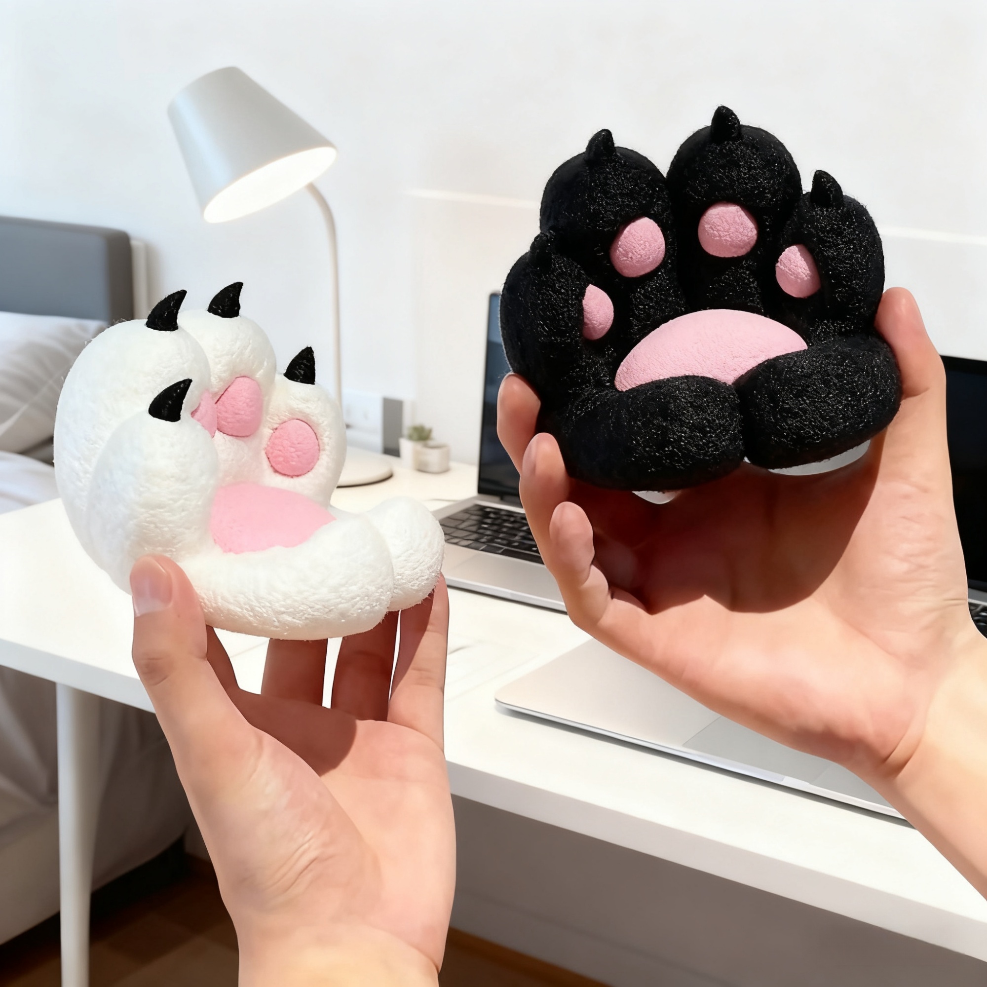 可爱猫爪手机支架桌面摆件