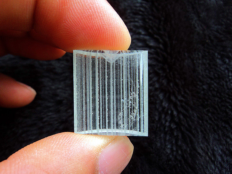 中国水晶矿石天然千层绿幽灵平安无事牌吊坠 高23&times;20&times;9mm 8.7g