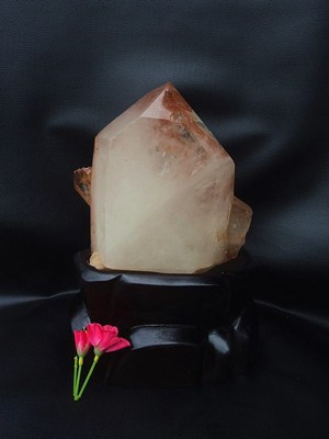 矿石天然白水晶柱 白水晶簇（原石）255*160×70MM4kg 净高210mm