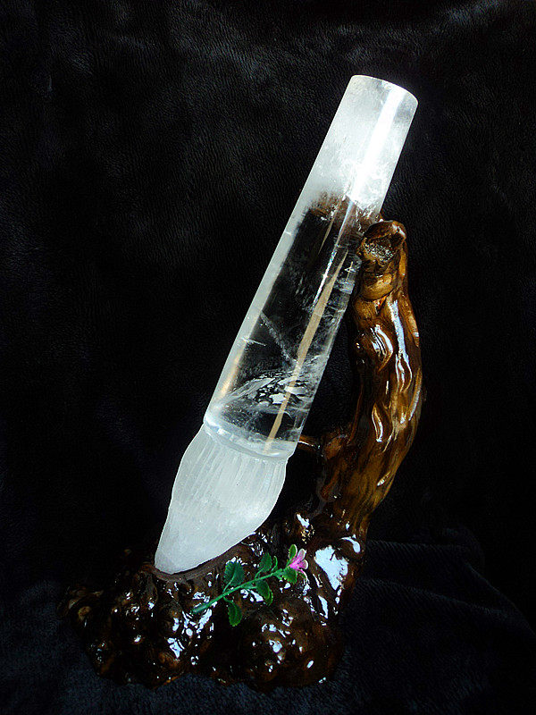 中国水晶矿石天然白水晶文昌笔 净尺寸高315&times;宽处60mm 1.5kg