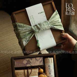 中秋木质国风伴手礼复古木制盒新中式国风高档礼盒商务升学宴美业