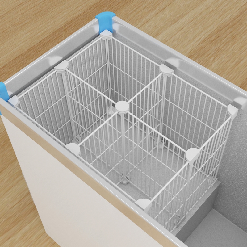 冰柜分格网隔板收纳台阶上分隔置物筐架高37小冰箱隔断加密分割篮