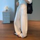 子薄款 小个子慵懒老钱风棉麻裤 女夏凉感天丝亚麻阔腿裤 白色弯刀裤
