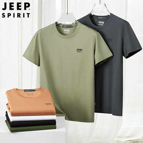 JEEPSPIRIT大码短袖男士圆领