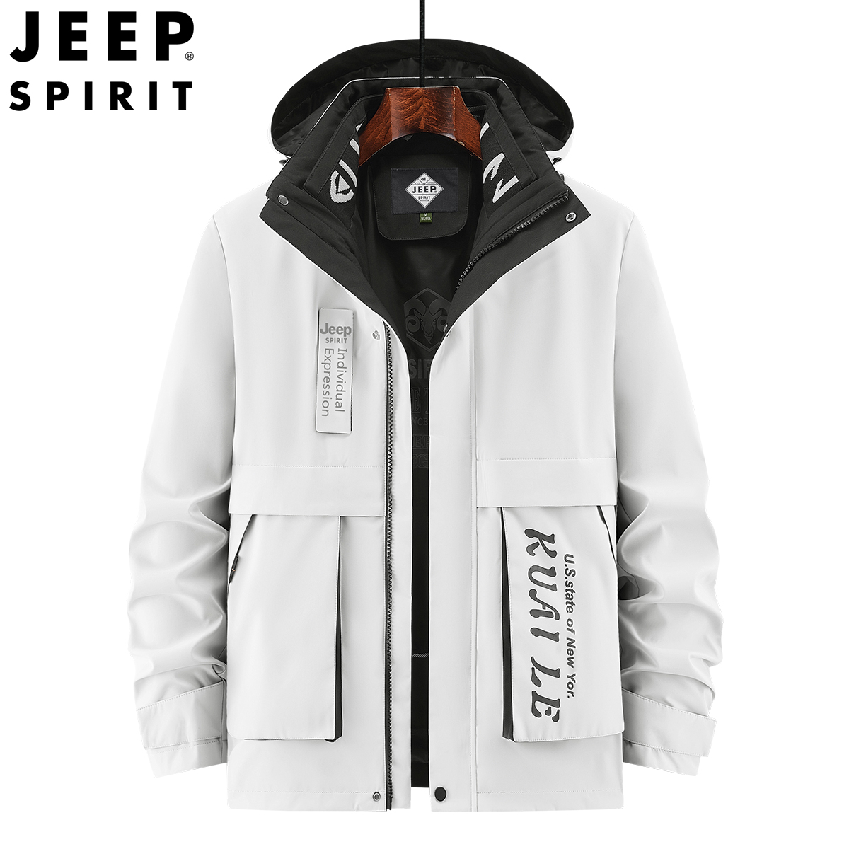 JEEPSPIRIT棉衣秋冬款宽松大码