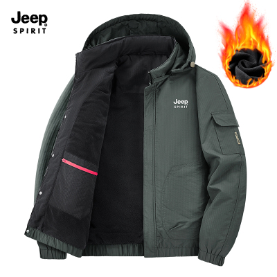 JEEPSPIRIT男士冬季加绒棉衣