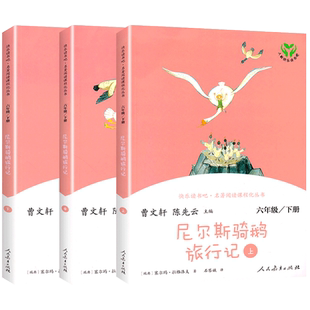 六年级课外书目尼尔斯骑鹅旅行记上中下册3本 人教版 小学生快乐读书吧6六年级下学期课外阅读曹文轩陈先云人民教育出版社