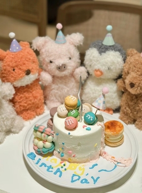 Little萌宠卷毛小动物jelly毛绒公仔粉猪小狗玩偶黄鸡狐狸cat玩具