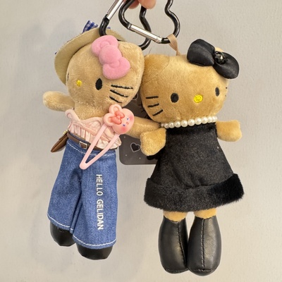 日本大长腿短裙黑皮Kitty挂件