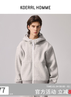 KOERRL 鹅款厚羊毛拉链夹克外套 定织定染原版Kind Fleece羊毛绒