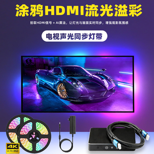 涂鸦屏光同步 电视氛围灯 流光溢彩 HDMI 光随影动音影联动控制器