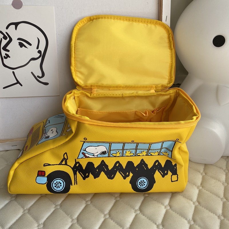 出口卡通可爱校车桌面手提包