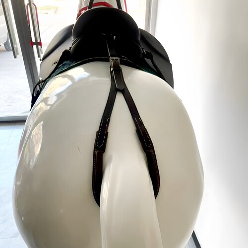 马尾鞧马后丘后酋真皮马具防窜鞍手工可调节马尾带马鞍马具马术配