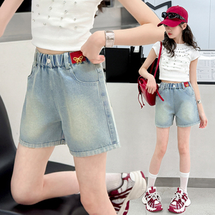 女童牛仔短裤夏季新款儿童中大童夏款网红洋气女孩潮流外穿热裤薄