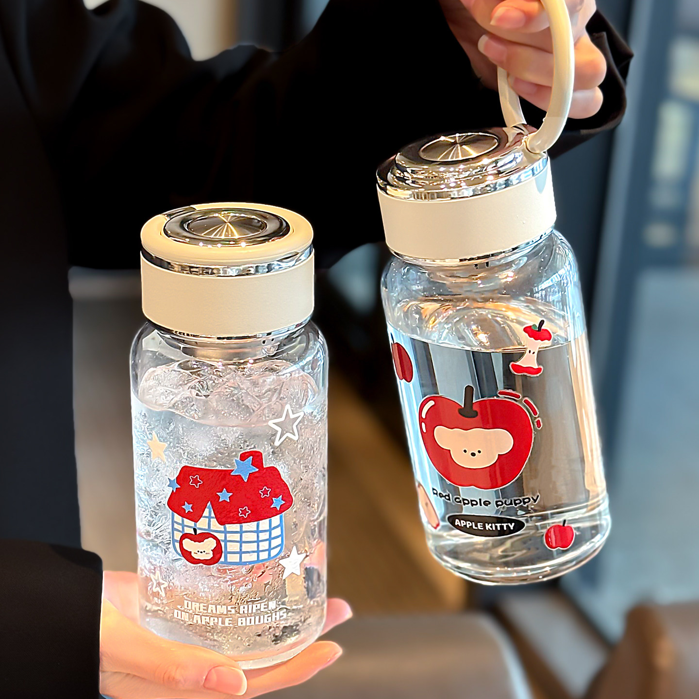 特别好看玻璃杯子加厚泡茶带盖便携式手提茶水分离杯子女学生水瓶,餐饮具,玻璃杯,淘宝优惠券,粉丝福利购,淘宝优惠卷