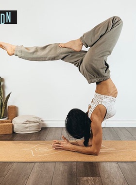 SIGEDN折叠瑜伽垫防滑天然橡胶软木便携可折叠薄款健身垫家用垫子