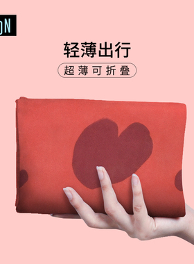 微瑕疵瑜伽垫SIGEDN折叠便携旅行薄款麂皮绒天然橡胶防滑铺巾女