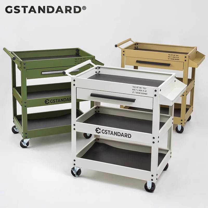 绿植油画室移动收纳置物小推车