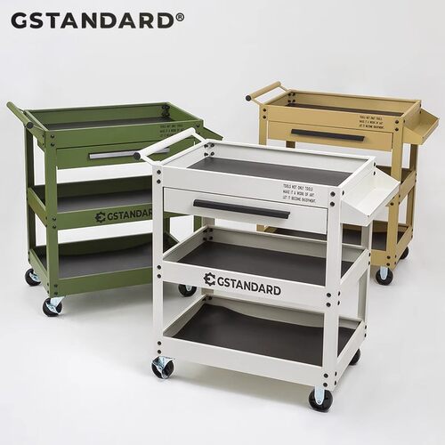 绿植油画室移动收纳置物小推车