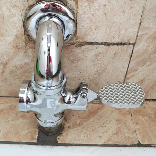 冲洗阀黄铜大便池延时脚踩蹲便器拐角全铜体脚踩式脚踏式脚踏阀