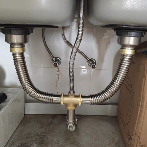 洗碗池防臭套装厨房不锈钢排水管下水器全套双槽下水管配件水槽