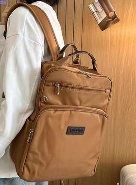 16寸14寸笔记本电脑背包上班通勤双肩书包出游大容量防水牛津布女