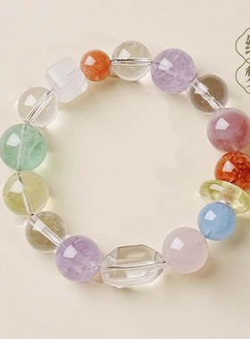 糖果色紫水晶多宝串珠手