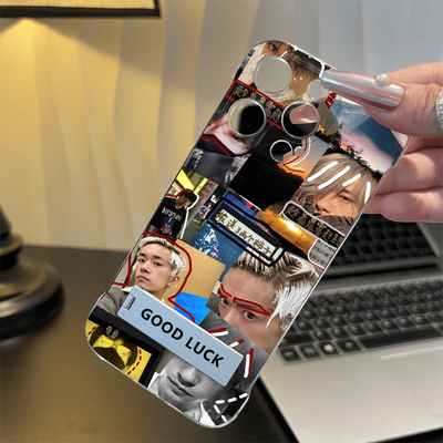 染发易烊千玺苹果16适用一加13小米17超薄14ProMax手机壳带支架iPhone12高级感15PLUS硬无边框周边OPPOFINDX9