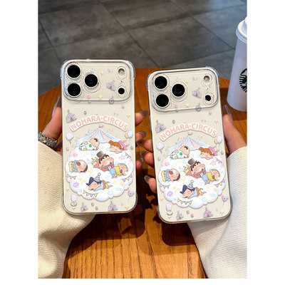 适用iPhone13苹果12pm无边框17ProMax硬14PLUS超薄手机壳透明小新睡梦派对可爱适用OPPORENO16适用VIVOIQOO15