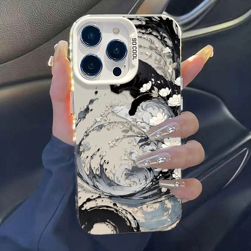 a3手机壳硬14ProMax适用iPhone13彩银12华为11高级感苹果16ins风花朵黑猫15plus少女心荣耀MAGIC7小众红米k80
