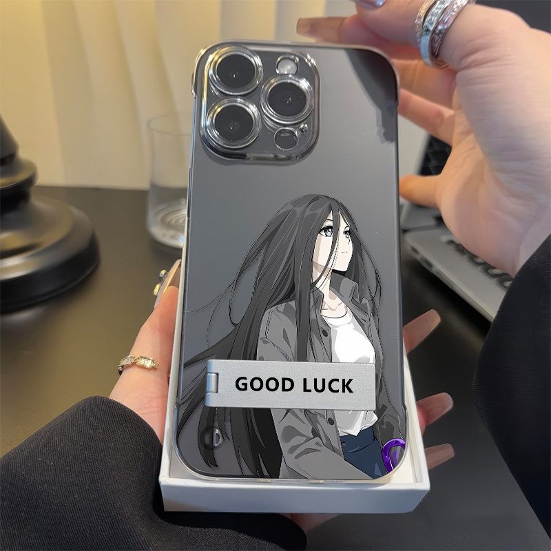 动漫iPhone17高级感红米NOTE15硬适用16plus手机壳带支架苹果14无边框12ProMax一人之下冯宝宝超薄一加13透明