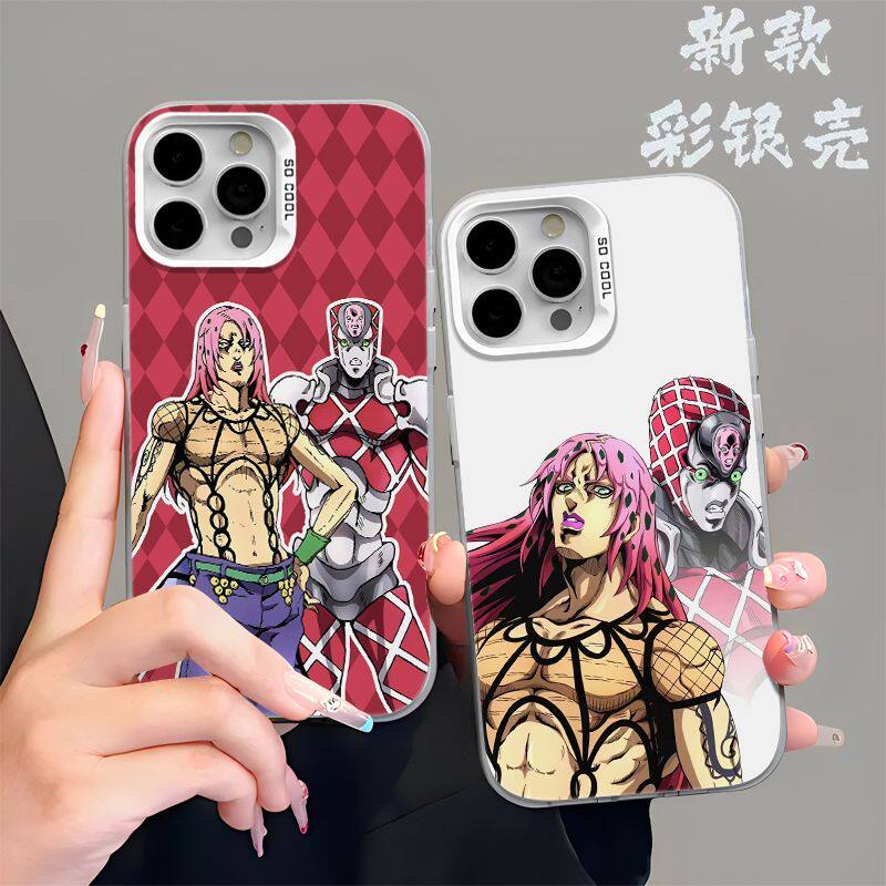 JOJO的奇妙冒险迪亚波罗手机壳适用苹果13iPhone15p12创意18promax彩银硬手机壳适用14PLUS