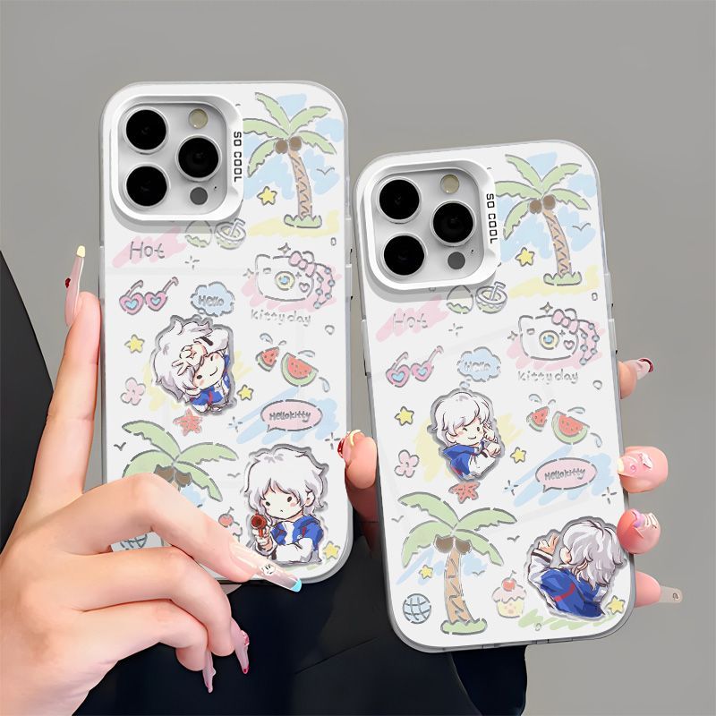 适用苹果13iPhone15创意12promax彩银硬适用14PLUS卡通西瓜华晨宇适用OPPORENO16适用小米17TPRO适用荣耀x80i