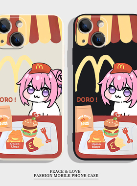 OPPOFindx8pro可爱苹果17Air1615plus适用iPhone1413皱眉桃乐丝手机壳12ProMax软真我NEO7TURBO卡通VIVOX100S