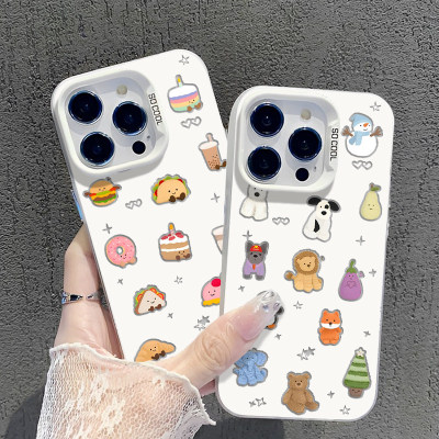 华为NOVA14甜品动物13ProMax卡通iPhone16ins风荣耀500手机壳硬17air彩银苹果15适用12pm小清新VIVOx300Ultra