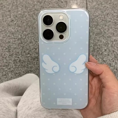 苹果14适用小米15Ultra大孔neo10硬iPhone12ins风OPPOReno13高级感vivos20天使翅膀16promax手机壳华为mate70