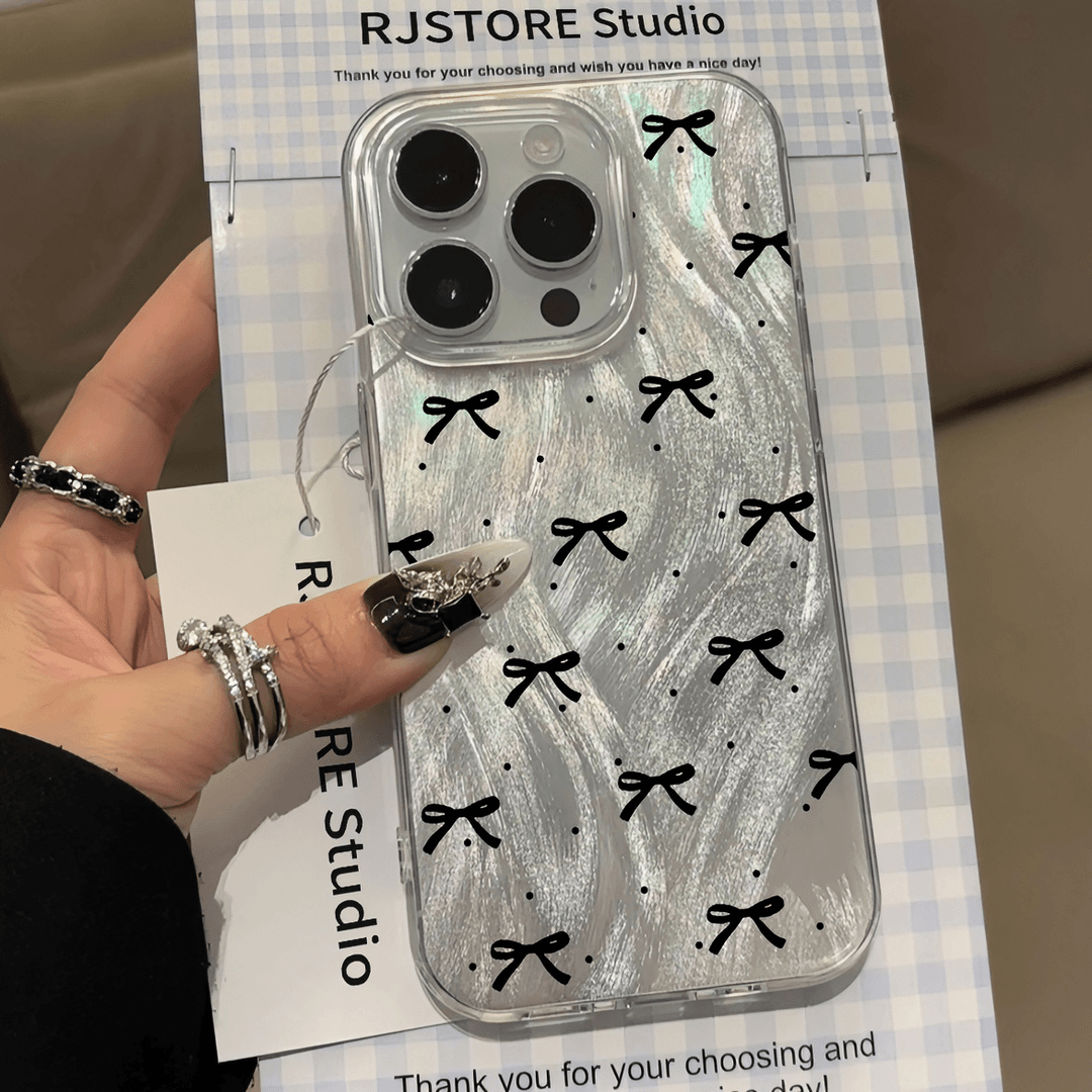 华为mate60ins风蝴蝶结荣耀200OPPOReno12少女心VIVOX200适用创意小米14Ultra手机壳硬一加苹果16羽纱真我gt6