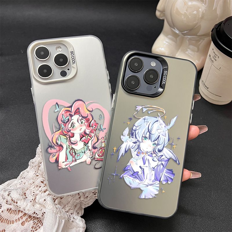 iPhone16手机壳硬17彩银苹果14Plus卡通OPPOA58涂鸦小马宝莉13ProMax可爱紫悦碧琪华为NOVA15Ultra适用高级感