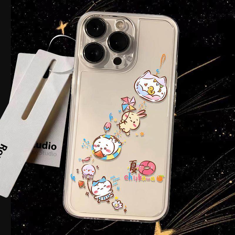 iPhone15苹果16适用ins风Nova12可爱13ProMax风铃吉伊小八手机壳红米NOTE14透明软OPPOFINDX8S卡通VIVOS30PRO