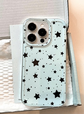 薄荷绿简约星星16promax华为Nova12活力版iQOO13适用红米k70ultra小清新s19苹果14手机壳iPhone15透明软ins风