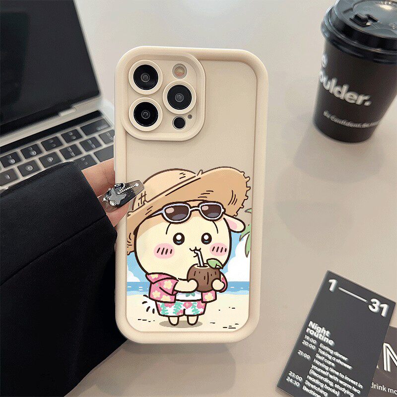 苹果16e糖果14真我neo7se卡通15plus手机壳12软17ProMax海滩乌萨奇VIVOIQOONEO11可爱荣耀MAGIC8适用iPhone13