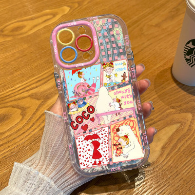 红米K90MAX少女心iPhone13华为畅享90可爱泡芙羽纱16手机壳软小米17ProMax卡通苹果15plus适用14小熊coco女孩