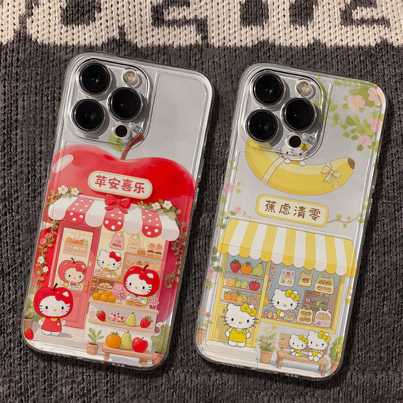 适用苹果14透明软VIVOX200S小米15Ultra卡通一加13T平安喜乐kt猫16ProMax闺蜜手机壳iPhone12创意OPPOFINDX8S