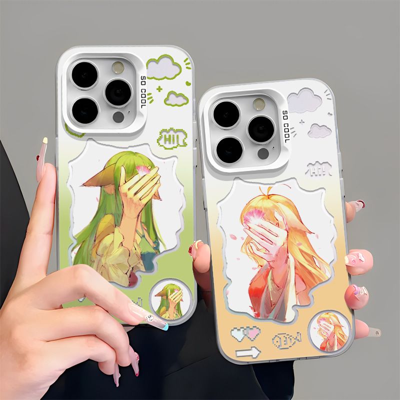 iPhone17华为Nova15狐妖小红娘16ProMax手机壳硬14plus适用Findx8荣耀500创意Reno13彩银苹果12卡通VIVOX300S