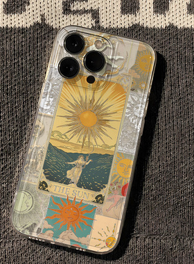 太阳女神16Plus透明软K80手机壳NOTE14苹果13ProMax适用iPhone12艺术小米15创意真我GT7Pro个性VIVOS20小众A3