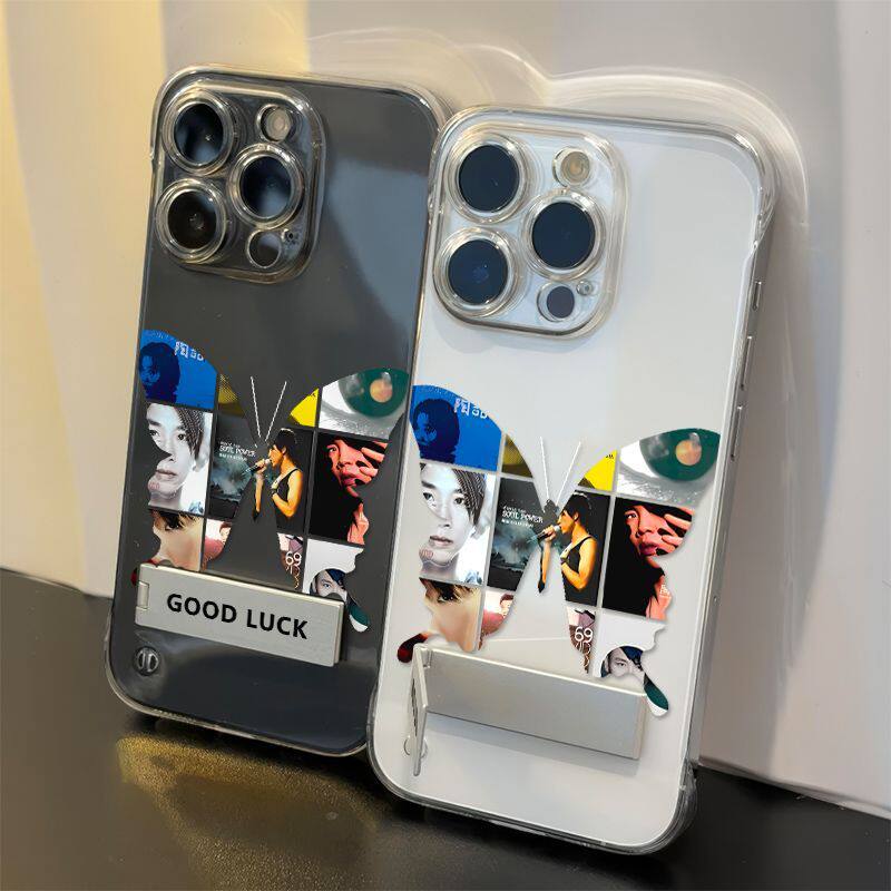 适用iPhone13苹果12p15无边框18ProMax硬14PLUS超薄手机壳透明专辑封面陶喆蝴蝶式适用小米17TPRO/华为NOVA16