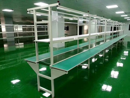 自动化型材传送带输送飞机拉线平皮带装配生产工厂防静电工作台