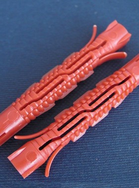 M8*60红色塑料膨胀管 塑胶膨胀钉胀塞胶塞螺栓自攻螺丝钉ROHS SGS